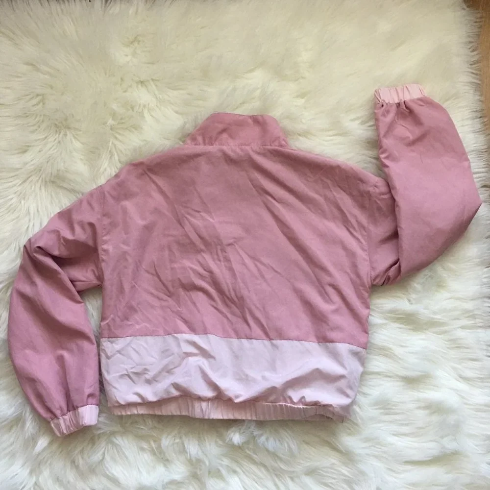 Justice Girls Pink Pullover 3/4 Zipper Jacket Size 12 EUC